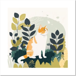 Cat in Nature Design Posters and Art